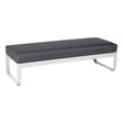 Fermob Bellevie Banquette 2 places Blanc coton 01 Gris graphite A3 