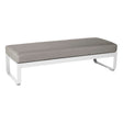 Fermob Bellevie Banquette 2 places Blanc coton 01 Taupe grisé B8 
