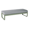 Fermob Bellevie Banquette 2 places Cactus 82 Gris flanelle 79 