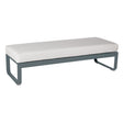 Fermob Bellevie Banquette 2 places Gris orage 26 Blanc grisé 81 