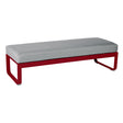 Fermob Bellevie Banquette 2 places Piment 43 Gris flanelle 79 