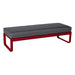 Fermob Bellevie Banquette 2 places Piment 43 Gris graphite A3 