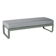 Fermob Bellevie Banquette 2 places Romarin 48 Gris flanelle 79 