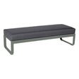 Fermob Bellevie Banquette 2 places Romarin 48 Gris graphite A3 
