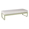 Fermob Bellevie Banquette 2 places Vert tilleul 65 Blanc grisé 81 