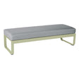 Fermob Bellevie Banquette 2 places Vert tilleul 65 Gris flanelle 79 