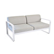 Fermob Bellevie Canapé 2 places Blanc coton 01 Gris flanelle 79 