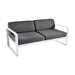 Fermob Bellevie Canapé 2 places Blanc coton 01 Gris graphite A3 