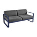 Fermob Bellevie Canapé 2 places Bleu abysse 92 Gris graphite A3 