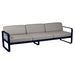 Fermob Bellevie Canapé 3 places Bleu abysse 92 Taupe grisé B8 