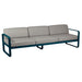 Fermob Bellevie Canapé 3 places Bleu acapulco 21 Taupe grisé B8 