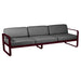 Fermob Bellevie Canapé 3 places Cerise noire B9 Gris graphite A3 