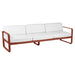 Fermob Bellevie Canapé 3 places Ocre rouge 20 Blanc grisé 81 