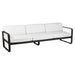 Fermob Bellevie Canapé 3 places Réglisse 42 Blanc grisé 81 