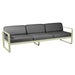 Fermob Bellevie Canapé 3 places Vert tilleul 65 Gris graphite A3 