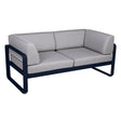 Fermob Bellevie Canapé Club 2 places Bleu abysse 92 Gris flanelle 79 