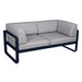Fermob Bellevie Canapé Club 2 places Bleu abysse 92 Gris flanelle 79 