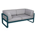Fermob Bellevie Canapé Club 2 places Bleu acapulco 21 Gris flanelle 79 
