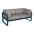 Fermob Bellevie Canapé Club 2 places Bleu acapulco 21 Taupe grisé B8 