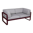Fermob Bellevie Canapé Club 2 places Cerise noire B9 Gris flanelle 79 