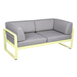 Fermob Bellevie Canapé Club 2 places Citron givré A6 Gris flanelle 79 