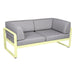 Fermob Bellevie Canapé Club 2 places Citron givré A6 Gris flanelle 79 