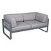 Fermob Bellevie Canapé Club 2 places Gris orage 26 Gris flanelle 79 