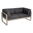 Fermob Bellevie Canapé Club 2 places Muscade 14 Gris graphite A3 