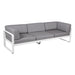 Fermob Bellevie Canapé club 3 places Blanc coton 01 Gris flanelle 79 