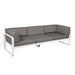 Fermob Bellevie Canapé club 3 places Blanc coton 01 Taupe grisé B8 