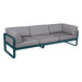 Fermob Bellevie Canapé club 3 places Bleu acapulco 21 Gris flanelle 79 