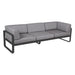 Fermob Bellevie Canapé club 3 places Carbone 47 Gris flanelle 79 