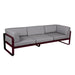 Fermob Bellevie Canapé club 3 places Cerise noire B9 Gris flanelle 79 