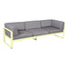 Fermob Bellevie Canapé club 3 places Citron givré A6 Gris flanelle 79 