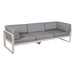 Fermob Bellevie Canapé club 3 places Gris argile A5 Gris flanelle 79 