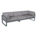 Fermob Bellevie Canapé club 3 places Gris orage 26 Gris flanelle 79 