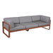 Fermob Bellevie Canapé club 3 places Ocre rouge 20 Gris flanelle 79 