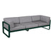 Fermob Bellevie Canapé club 3 places Vert cèdre 02 Gris flanelle 79 