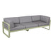 Fermob Bellevie Canapé club 3 places Vert tilleul 65 Gris flanelle 79 