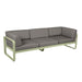 Fermob Bellevie Canapé club 3 places Vert tilleul 65 Taupe grisé B8 
