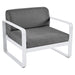 Fermob Bellevie Fauteuil Blanc coton 01 Gris graphite A3 