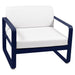 Fermob Bellevie Fauteuil Bleu abysse 92 Blanc grisé 81 