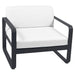 Fermob Bellevie Fauteuil Carbone 47 Blanc grisé 81 