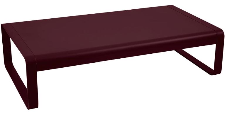 Fermob Bellevie Grande Table basse 138 x 80cm Cerise noire B9 
