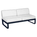 Fermob Bellevie Module central 2 places Bleu abysse 92 Blanc grisé 81 