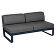 Fermob Bellevie Module central 2 places Bleu abysse 92 Gris graphite A3 