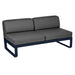 Fermob Bellevie Module central 2 places Bleu abysse 92 Gris graphite A3 