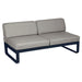Fermob Bellevie Module central 2 places Bleu abysse 92 Taupe grisé B 