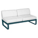 Fermob Bellevie Module central 2 places Bleu acapulco 21 Blanc grisé 81 