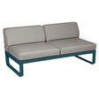 Fermob Bellevie Module central 2 places Bleu acapulco 21 Taupe grisé B 